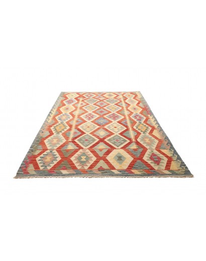 Tappeto Kilim Afghanistan marrone azzurro 174x239