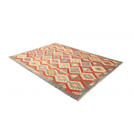 Tappeto Kilim Afghanistan marrone azzurro 174x239