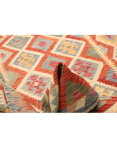 Tappeto Kilim Afghanistan marrone azzurro 174x239