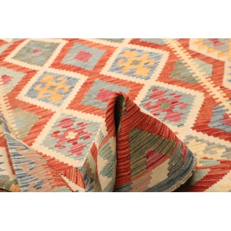 Tappeto Kilim Afghanistan marrone azzurro 174x239