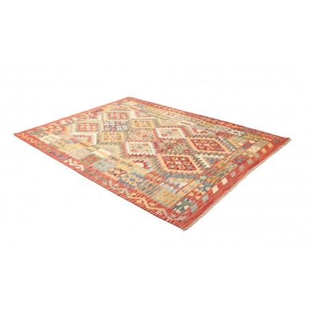 Tappeto Kilim Afghanistan marrone azzurro 183x243