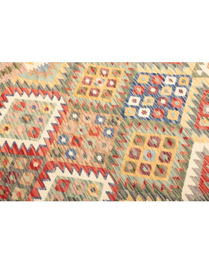 Tappeto Kilim Afghanistan marrone azzurro 183x243