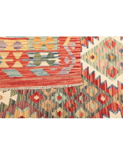 Tappeto Kilim Afghanistan marrone azzurro 183x243