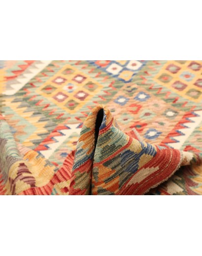 Tappeto Kilim Afghanistan marrone azzurro 183x243