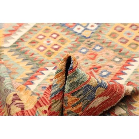 Tappeto Kilim Afghanistan marrone azzurro 183x243