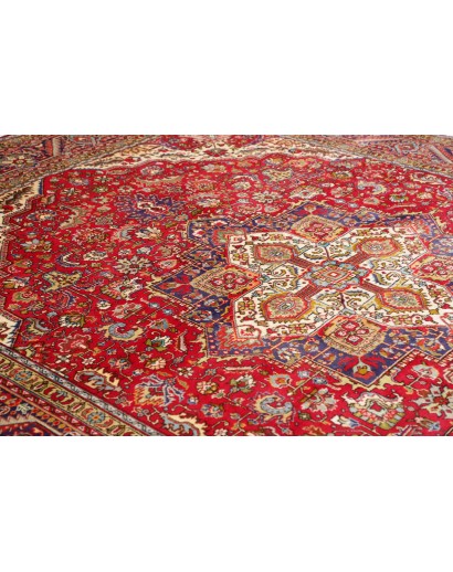 Tappeto Tabriz Persia marrone giallo 250x338