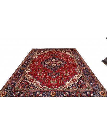 Tappeto Tabriz Persia marrone giallo 250x340