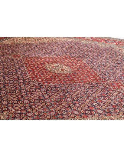 Tappeto Tabriz Persia marrone giallo 303x383