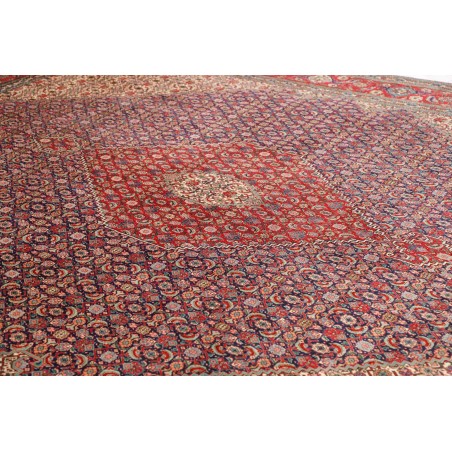 Tappeto Tabriz Persia marrone giallo 303x383