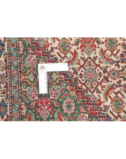 Tappeto Tabriz Persia marrone giallo 303x383