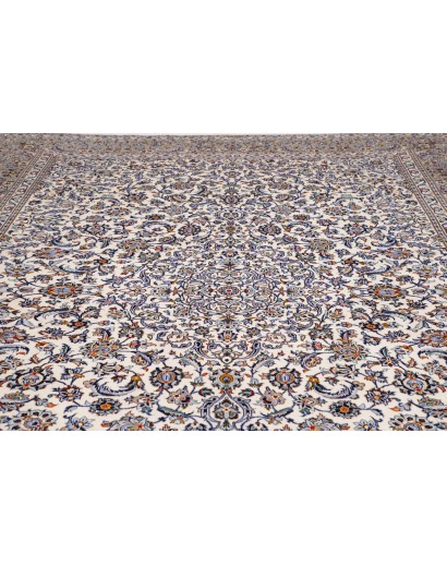 Tappeto Kashan Persia beige verde 300x403
