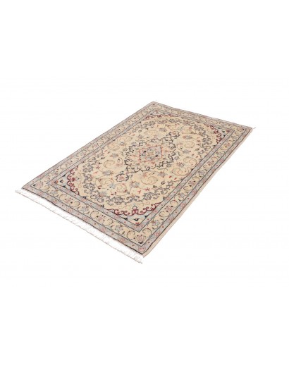Tappeto Kashan Fine Persia bianco giallo 96x150