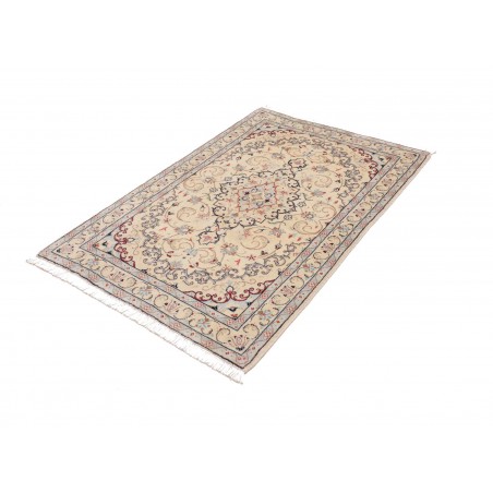 Tappeto Kashan Fine Persia bianco giallo 96x150