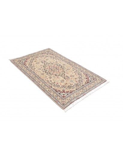 Tappeto Kashan Fine Persia bianco giallo 96x150