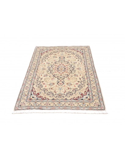 Tappeto Kashan Fine Persia bianco giallo 96x150