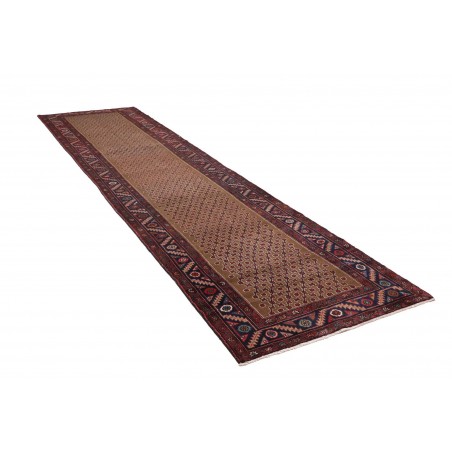 Tappeto Hamadan Persia verde grigio 105x400