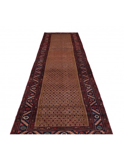 Tappeto Hamadan Persia verde grigio 105x400