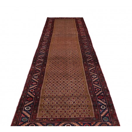 Tappeto Hamadan Persia verde grigio 105x400