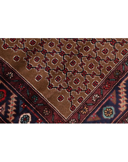 Tappeto Hamadan Persia verde grigio 105x400