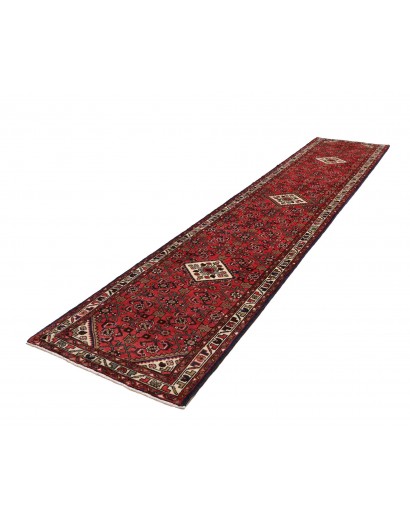 Tappeto Hamadan Persia marrone grigio 90x405