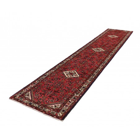 Tappeto Hamadan Persia marrone grigio 90x405