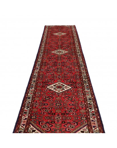 Tappeto Hamadan Persia marrone grigio 90x405