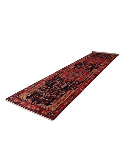 Tappeto Hamadan Persia grigio marrone 120x460