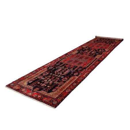 Tappeto Hamadan Persia grigio marrone 120x460