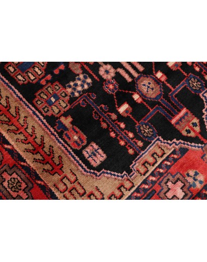 Tappeto Hamadan Persia grigio marrone 120x460