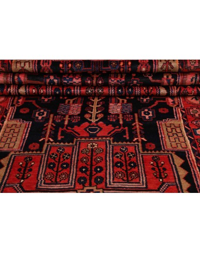 Tappeto Hamadan Persia grigio marrone 120x460