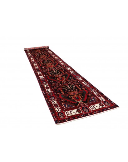 Tappeto Hamadan Persia grigio marrone 102x477