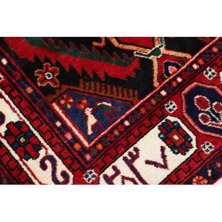 Tappeto Hamadan Persia grigio marrone 102x477