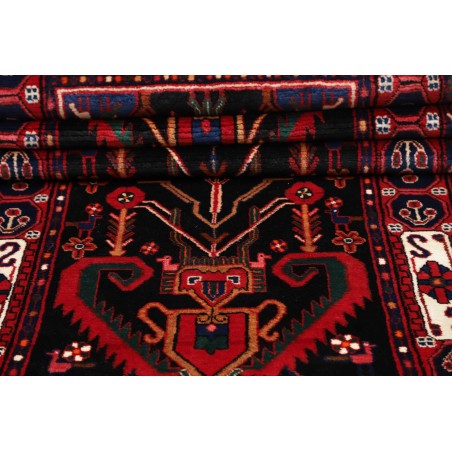 Tappeto Hamadan Persia grigio marrone 102x477