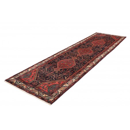 Tappeto Hamadan Persia grigio arancione 110x360