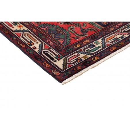 Tappeto Hamadan Persia grigio arancione 110x360