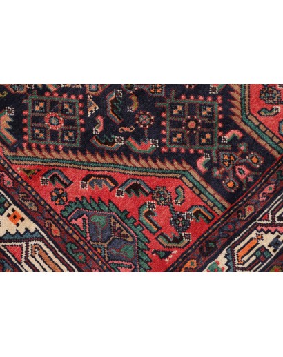 Tappeto Hamadan Persia grigio arancione 110x360