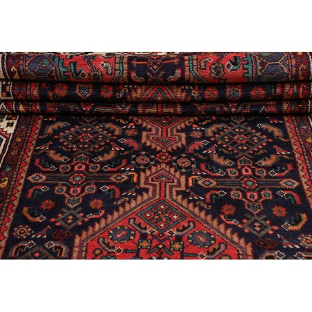 Tappeto Hamadan Persia grigio arancione 110x360