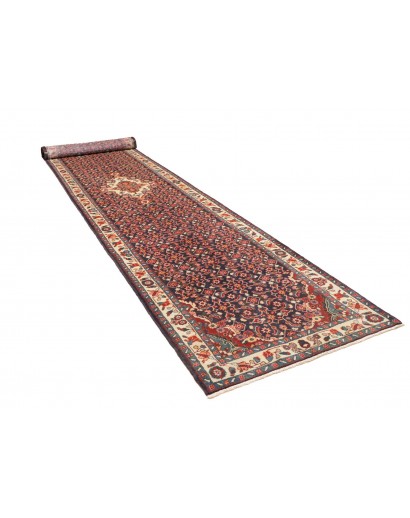 Tappeto Hamadan Persia grigio marrone 118x520