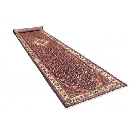 Tappeto Hamadan Persia grigio marrone 118x520