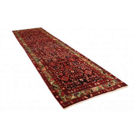 Tappeto Hamadan Persia marrone arancione 115x426