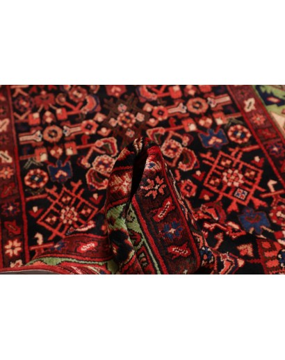 Tappeto Hamadan Persia marrone arancione 115x426