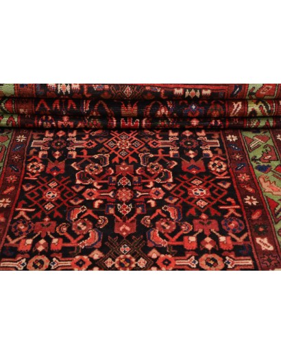 Tappeto Hamadan Persia marrone arancione 115x426