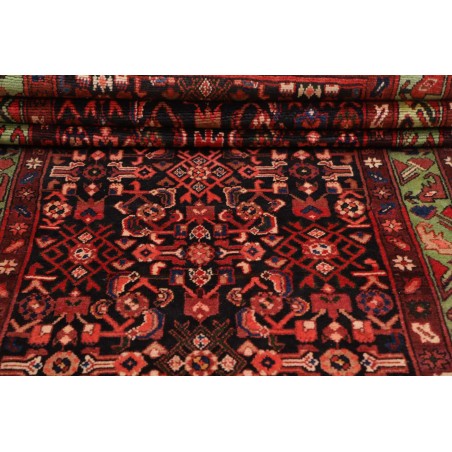 Tappeto Hamadan Persia marrone arancione 115x426