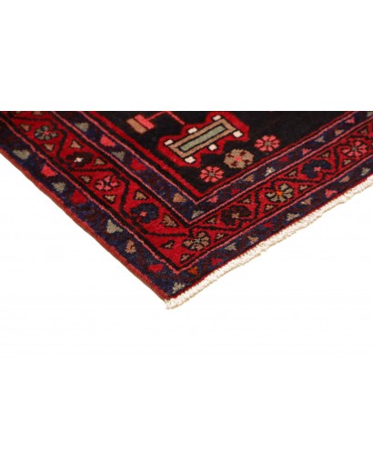 Tappeto Hamadan Persia grigio rosso 104x395