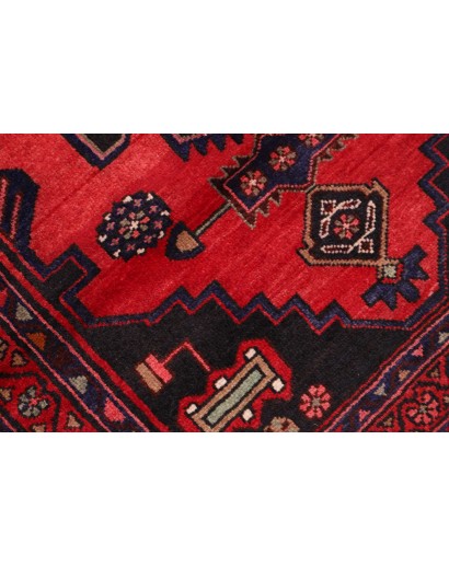 Tappeto Hamadan Persia grigio rosso 104x395