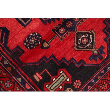 Tappeto Hamadan Persia grigio rosso 104x395