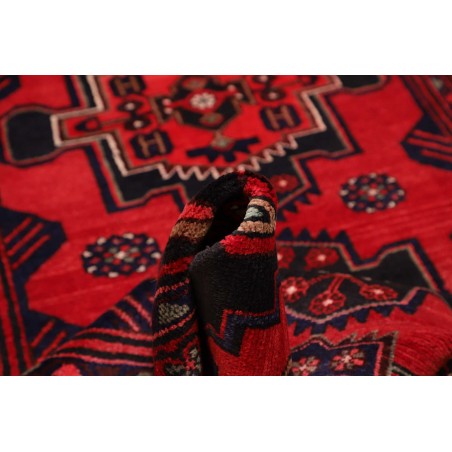 Tappeto Hamadan Persia grigio rosso 104x395