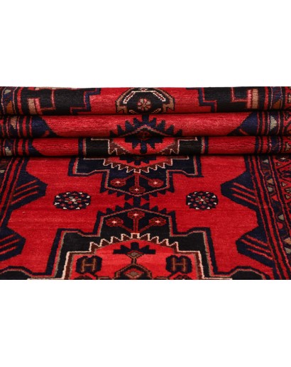 Tappeto Hamadan Persia grigio rosso 104x395
