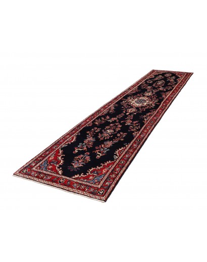 Tappeto Hamadan Persia arancione marrone 96x410