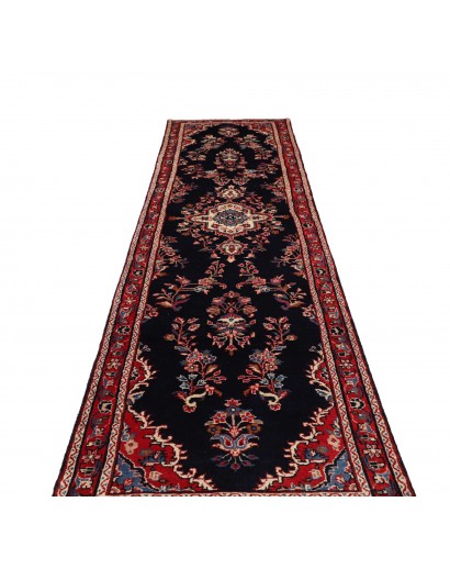 Tappeto Hamadan Persia arancione marrone 96x410